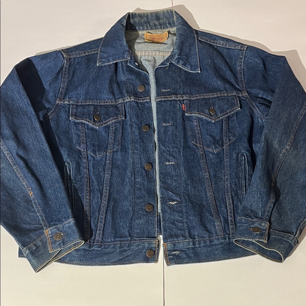 Levi Strauss Levi's Denim Jean Jacket Vintage Medium Wash 80s Coat Sz 48 Xl
